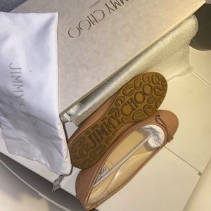 Authentic Jimmy Choo Walsh Powder Pink Ballet Flat